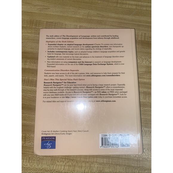 The Development of Language (6th Edition) Jean Berko Gleason Hardcover - Picture 2 of 9